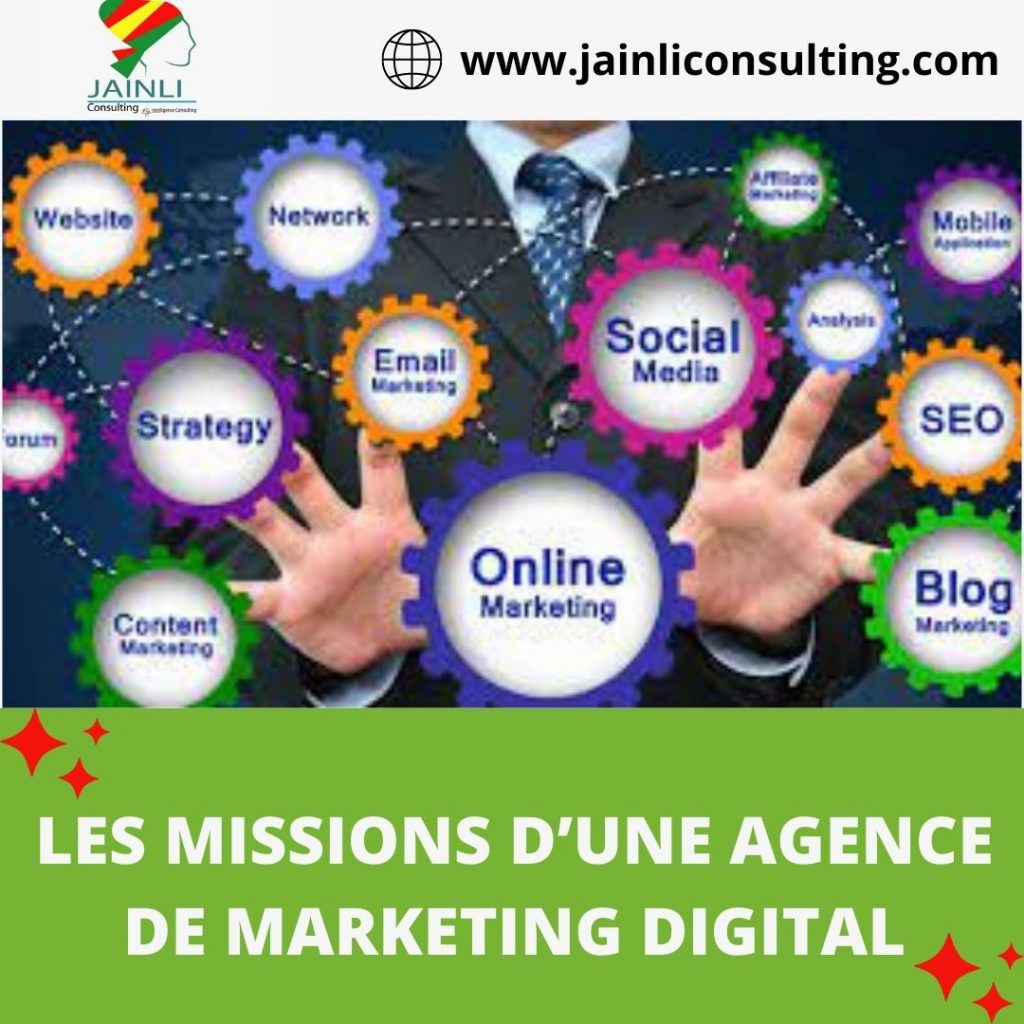 main d'un homme présentant les différentes fonctionnalités d'une agence de marketing digital
